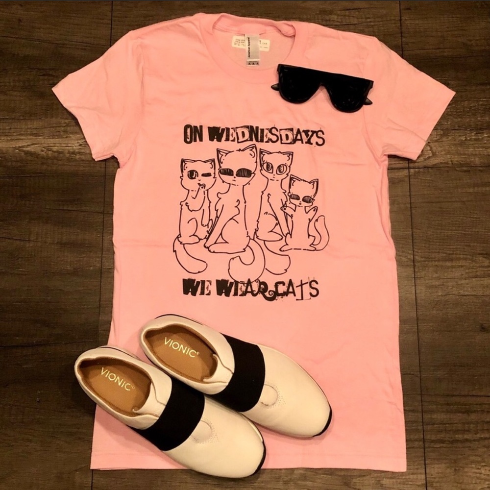 On Wednesdays We Wear Cats Tee